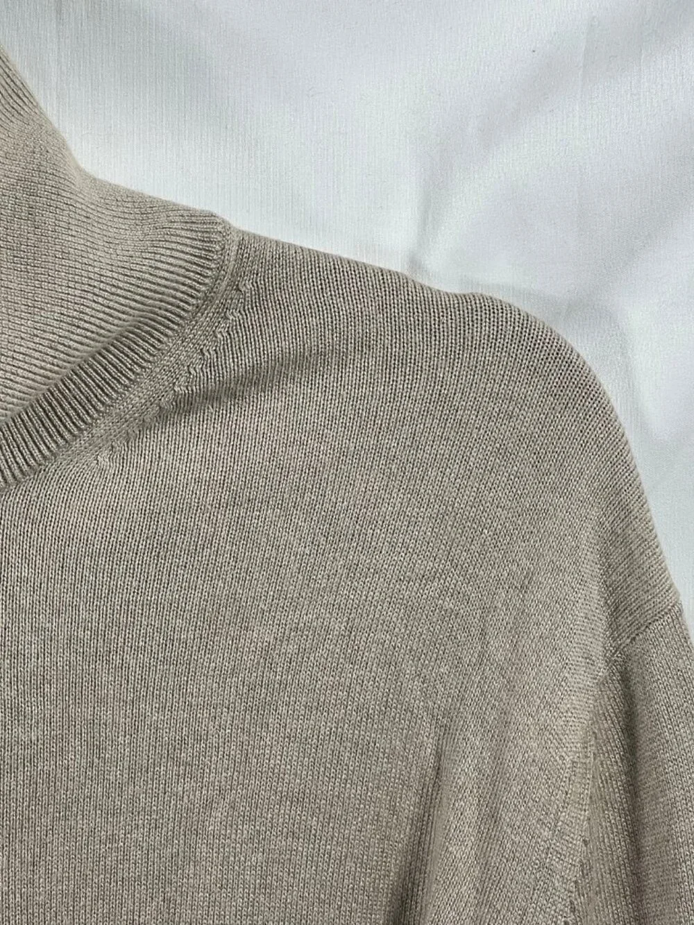 Banana Republic Sweater Mens 1/4 Zip Pullover Silk Cashmere Large Long Sleeve